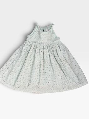 Mint eyelet dress